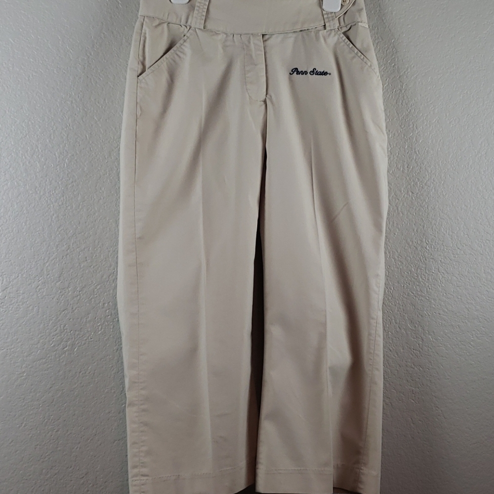 Women's Cream Penn State Capris Pants Sz. 2